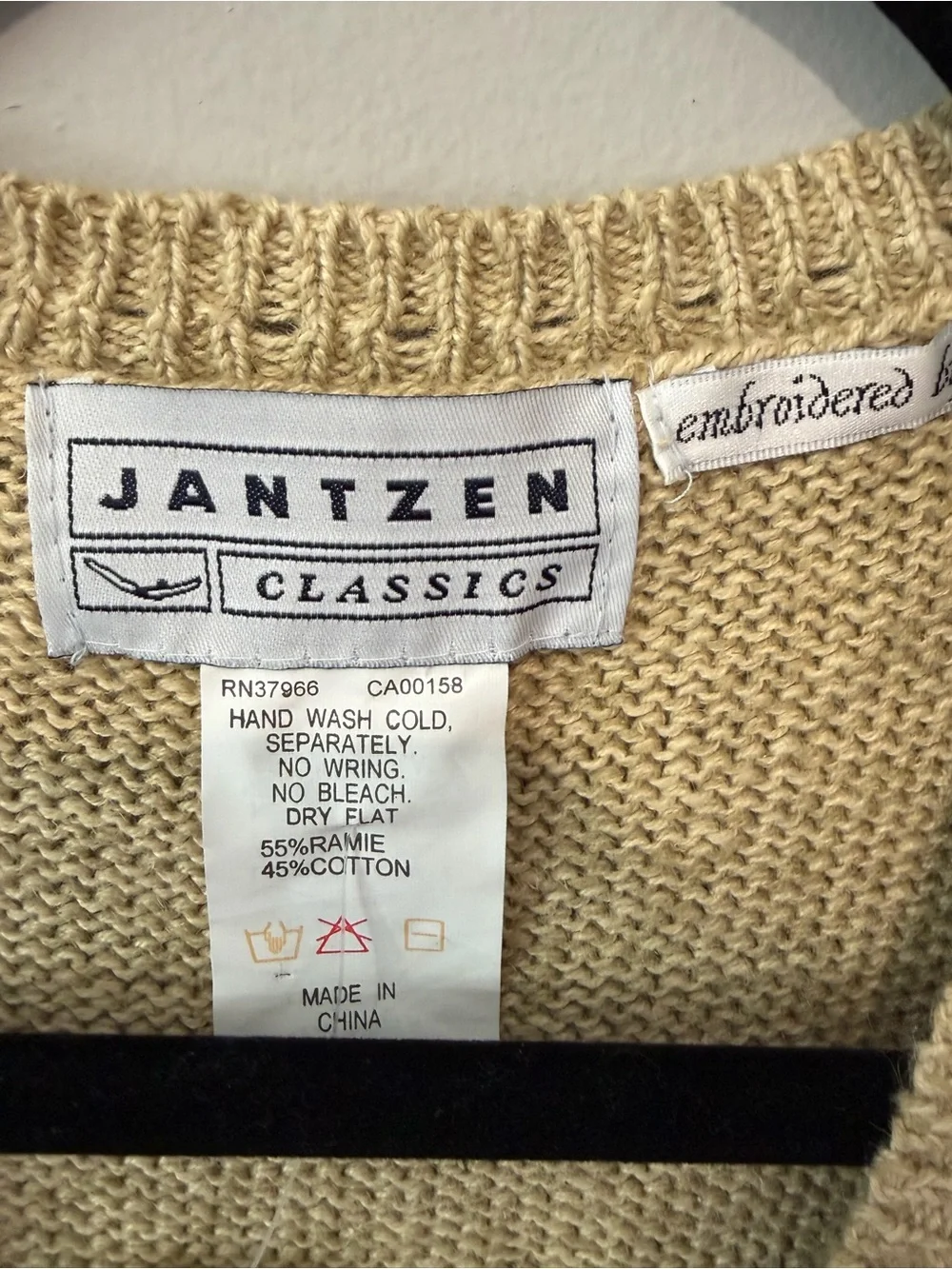 Vintage Jantzen Patchwork Colorblock Embroidered Grandma Sweater Vest Medium NWT